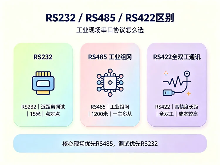 RS232/RS485/RS422的区别 RS232/RS485/RS422的区别