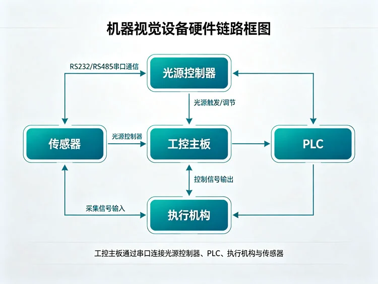 机器视觉设备硬件链路框图 机器视觉设备硬件链路框图