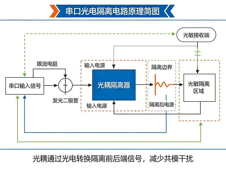 串口光电隔离电路原理简图 串口光电隔离电路原理简图