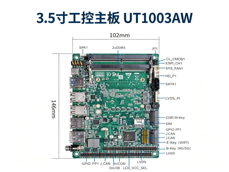 3.5寸工控主板UT1003AW