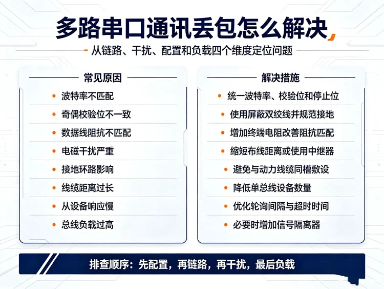 多路串口通讯丢包怎么解决