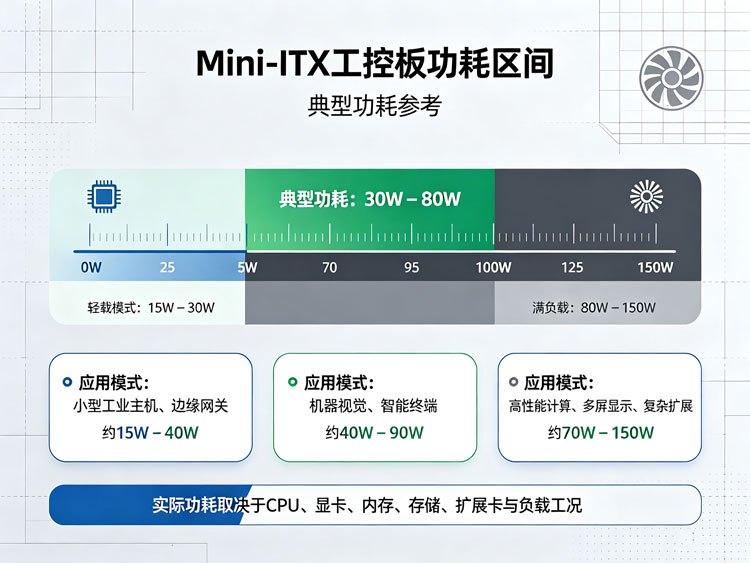 Mini-ITX工控板功耗区间