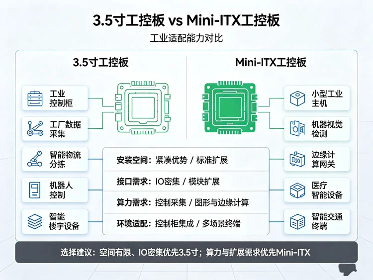 3.5寸工控板与Mini-ITX工控板功耗与运算性能对比 3.5寸工控板与Mini-ITX工控板功耗与运算性能对比