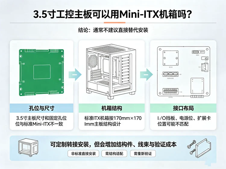 3.5寸工控主板可以用Mini-ITX机箱吗？