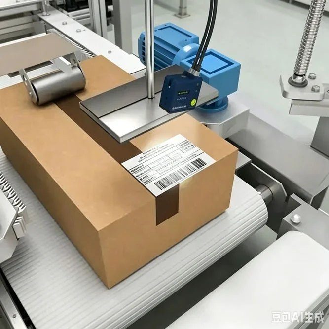 机器视觉正在识别通过的产品二维码